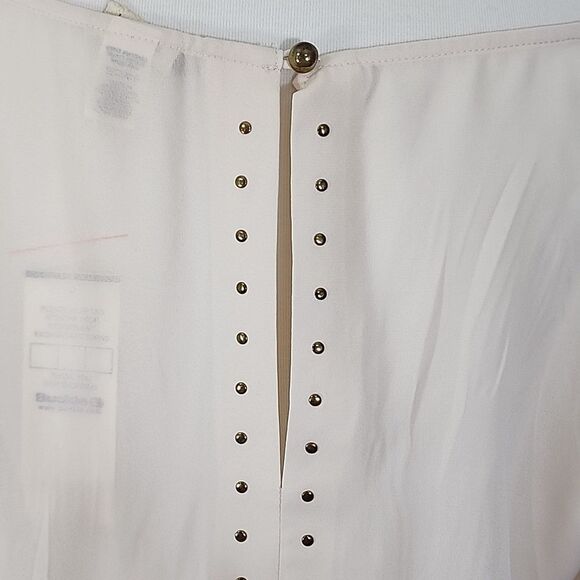Daytrip semi-sheer long sleeve creme studded lightweight blouse size XL NWT - Picture 6 of 14